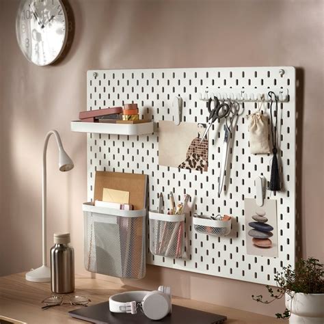 SKÅDIS pegboard, white, 76x56 cm (30x22") - IKEA