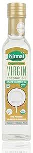 KLF Nirmal Organic Raw Virgin Coconut Oil ( Glass Bottle ), 250 ml ...