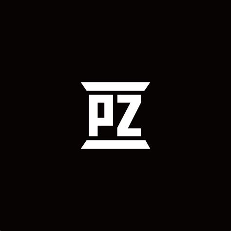 PZ Logo monogram with pillar shape designs template 2963113 Vector Art ...