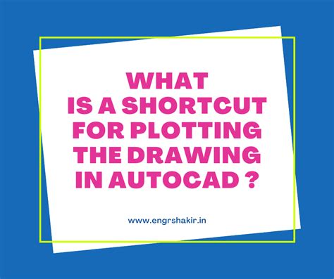 What is a Shortcut for plotting the drawing in Autocad?