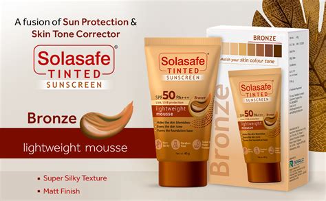 Solasafe Tinted Bronze Sunscreen SPF 50 | Broad Spectrum Sun Protection ...