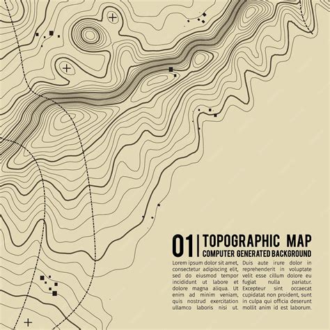 Tło mapy topograficznej z miejscem na kopię Mapa topograficzna linii ...