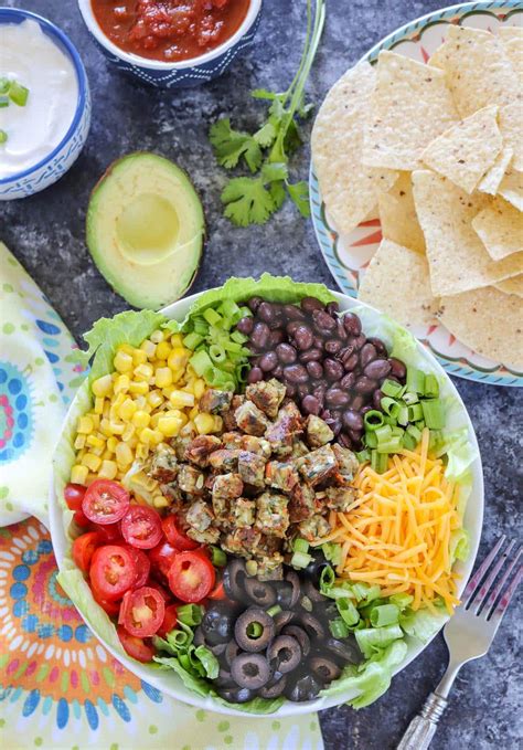 Vegetarian Taco Salad, Vegetarian Black Bean and Corn Taco Salad