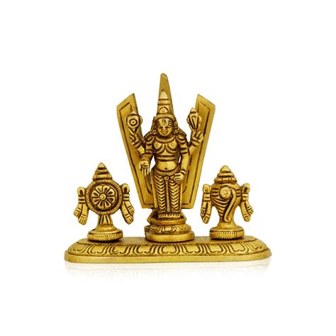 Giri - Brass Tirupati Balaji Shanku Chakra Namam Stand