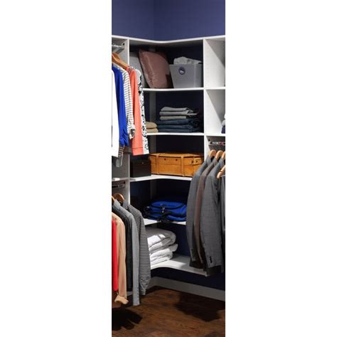 Easy Track 2.59-ft to 2.59-ft W x 6-ft H White Solid Shelving Wood ...