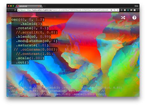Hydra Visuals Tutorial 的图像结果