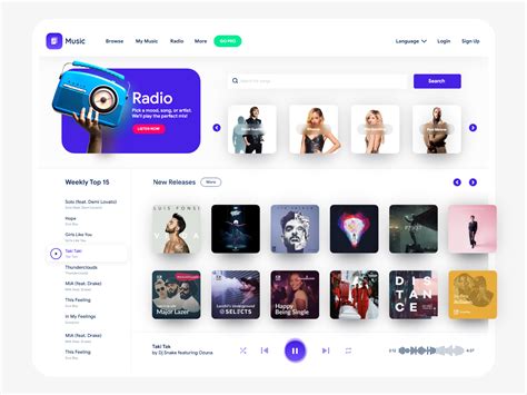Music Web App Ui Design - UpLabs