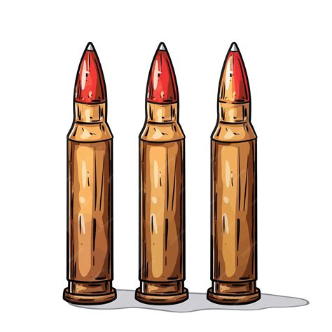 A drawing of bullets with a drawing of red lipstick | Premium AI ...