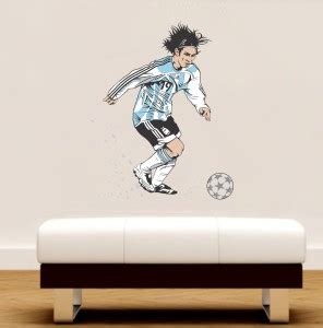 Impression Wall 61 cm Lionel Messi Self Adhesive Sticker Price in India ...
