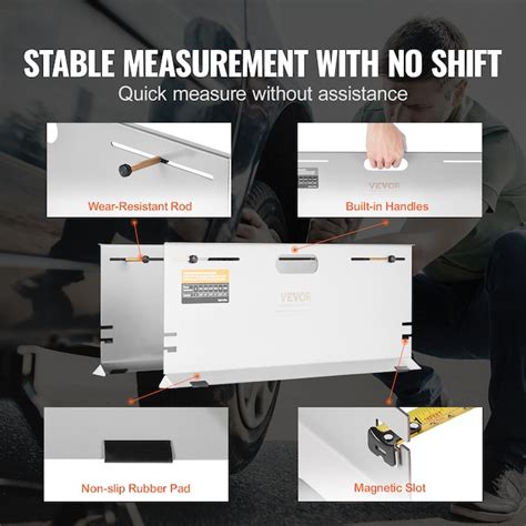 VEVOR Wheel Alignment Tool, 2 Pack Alignment Tool Toe Plates, Stainless ...