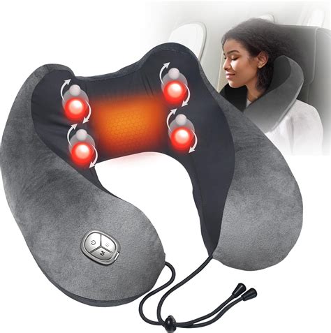 Amazon.com: CuPiLo Neck Massager Pillow with Heat - Rechargeable Neck U ...