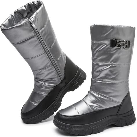 FINIWOR Womens Snow Boots Waterproof Mid Calf Winter Boots for Women ...