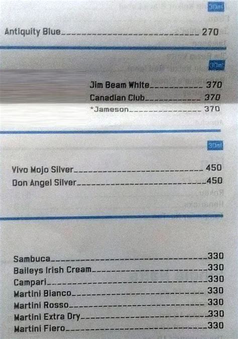 Menu at Aerocity SOCIAL, New Delhi