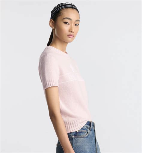 Short-Sleeved Sweater Pink Cashmere Knit | DIOR