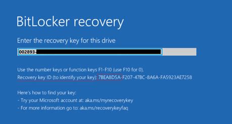 BitLocker Recovery Microsoft Account 的图像结果