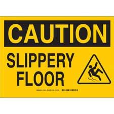 CAUTION Slippery Floor Sign | Brady | BradyIndia.co.in