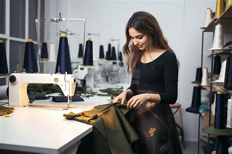 缝制工作室中的女工高清图片下载-正版图片600692253-摄图网