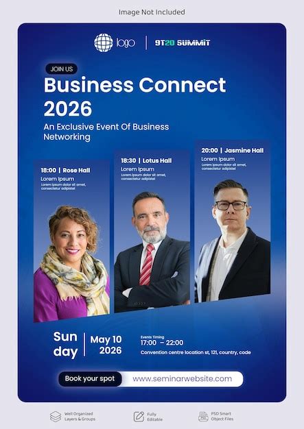 Business seminar education convention poster psd | Premium PSD