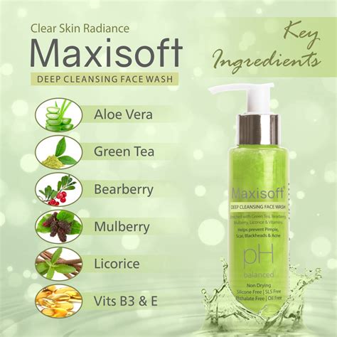 Maxisoft Deep Cleansing Face Wash (100 ml) – Aarogyam - The Wellness Store