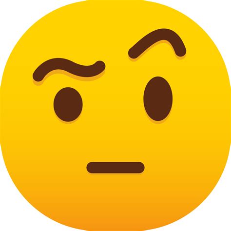 Face With Raised Eyebrow emoji 20522285 PNG