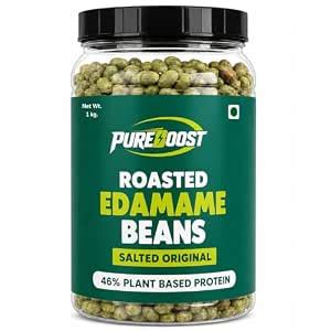 Roasted Salted Edamame, 1 kg (46% Protein, 14% Fiber, Lightly Salted ...