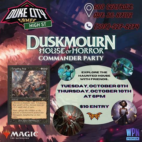 Duskmourn Commander Party, 600 Central se, Albuquerque, NM, United ...