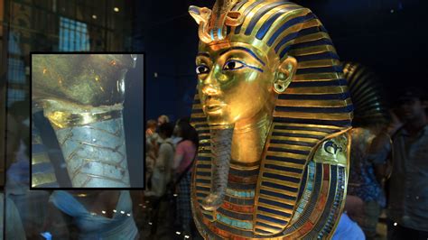 King Tut's death mask glued together in botched repair