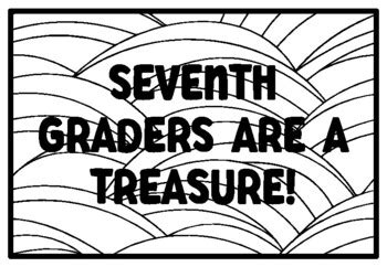 SEVENTH GRADERS ARE A TREASURE! Pirate Coloring Pages, Pirate Classroom ...