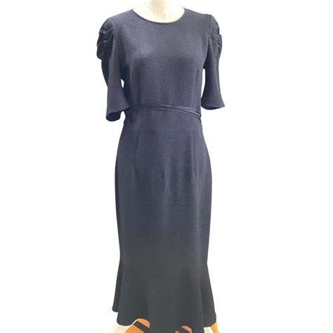 Seed Womens Size 8 Maxi Dress Navy Blue (s)