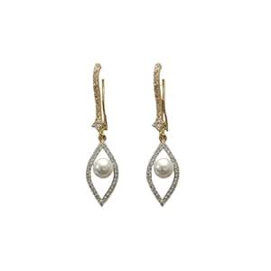 ACCESSHER Women's & Girls Gold-Plated Statement Crystal Faux Pearl ...