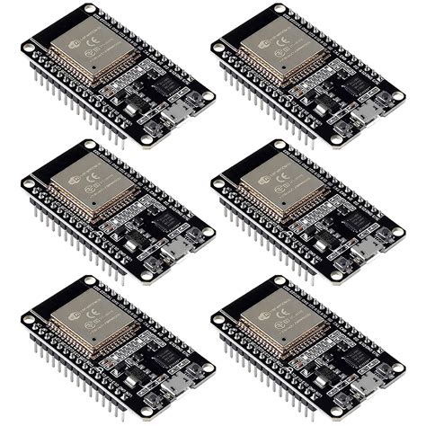 6Pcs ESP32 ESP-WROOM-32 Development Board ESP32S 2.4GHz Dual-Core WiFi ...