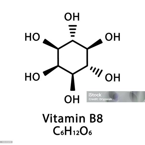 Vitamin B8 Inositol Struktur Molekul Vitamin B8 Inositol Formula Kimia Kerangka Rumus Molekul ...