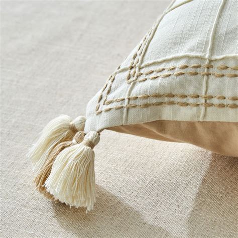 Buy Ashville Pintucks Embroidered Cushion Cover - 40x40cm from Home ...