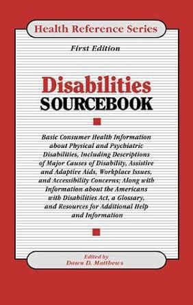 Buy Disabilities Sourcebook (Health Reference Series) Book Online at ...