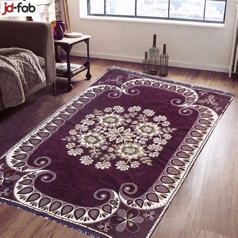 Buy jd-fab 5x7 feet Anti Skid Cotton Carpet Rugs for Living Room Home ...