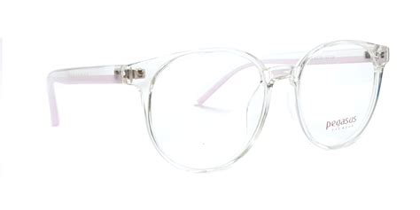 Pegasus Round Eyeglasses Spectacle 8263 White Transparent – SoftTouchLenses
