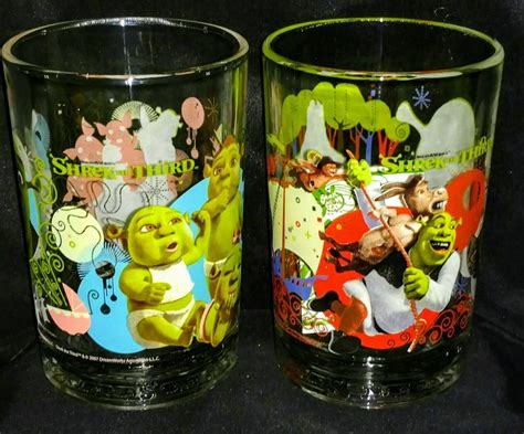 Vintage McDonalds Shrek 3 Glasses | #1915509891
