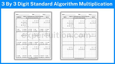 Multiplication Using Algorithm 4th Grade 的图像结果