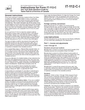 Fillable Online tax ny form it 112 r instructions 2012 Fax Email Print ...