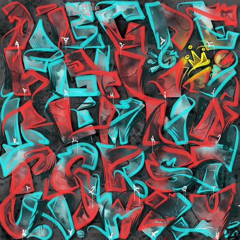 Wildstyle Graffiti Alphabet Template