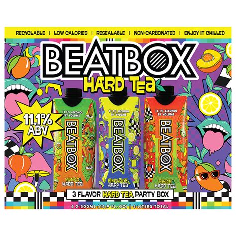 BeatBox Hard Tea, Mango, Lemonade, Peach, Party Box (500 ml) Delivery ...