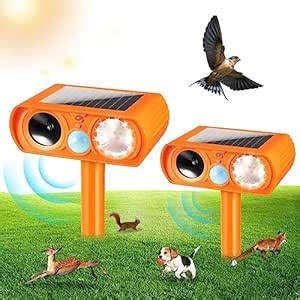 Ultrasonic Cat Deterrent,Solar Powered Deterrent with Motion Sensor and ...