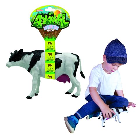 Buy Deluxebase Animal Adventure Replica - Cow from Cow Toy Replica ...