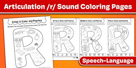 Speech Therapy Coloring Pages for SLP | Twinkl USA