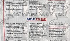 Mox CV 625 Tablet: Uses, Side-effects, Price, Dosage & More Info ...