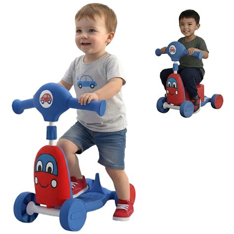 Cuppy Scootzy 3-in-1 Ride On Toy for Kids | Baby Scooter, Walker & Pus ...