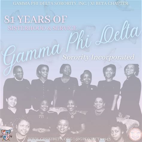 Happy Founders Day to the ladies of Gamma Phi Delta Sorority ...