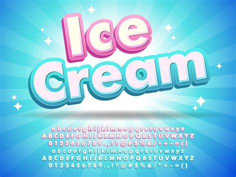 Ice Cream Font Text For Logo Design 555731 Vector Art at Vecteezy