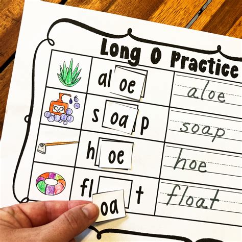 Long o Words Spelling Practice /oe/ and /oa/