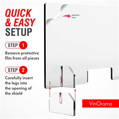 Countertop Desk Sneeze Guard- Protective Partition, Plexiglass Shield ...